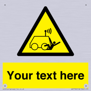 Custom warning run over by operator controlled machine